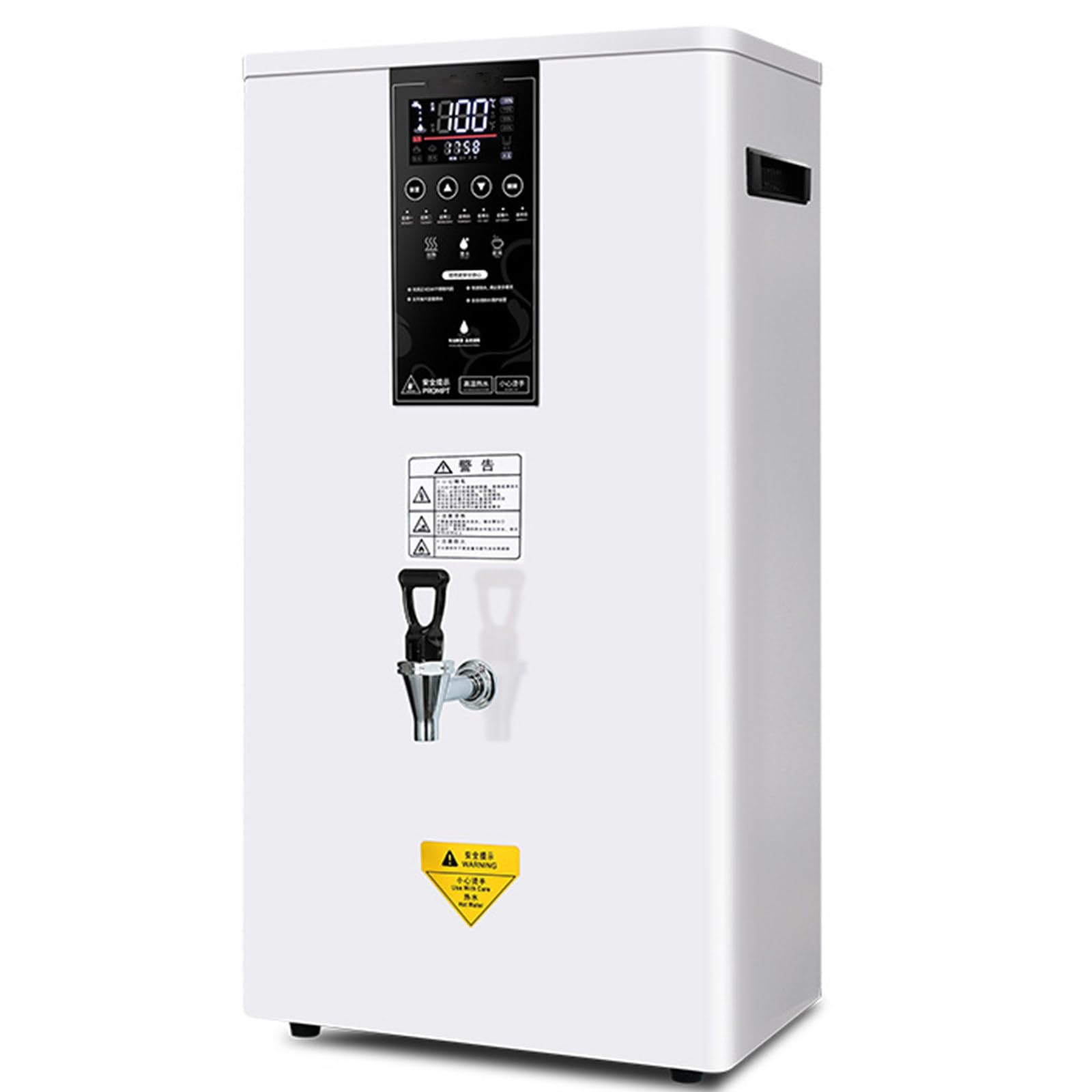 Distributore di acqua calda commerciale da 2500 W, boiler da banco da 60 litri con display LCD. Tecnologia di riscaldamento a strati per un gusto puro. Rivestimento interno in acciaio inox 304. Funz
