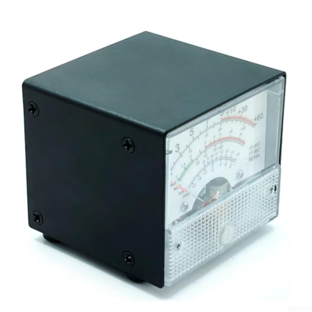 Mini FT857F897 - Medidor de onda estacionaria externo para FT-857D y FT-897D, VSWR SWR SWR medidor de potencia con cable de 100 cm, medidor S para pantalla de disco SIG PWR MOD, carcasa de hierro con