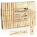 com-four® 80x Mollette XL in Legno - Mollette Sostenibili in Legno di Betulla - Mollette in Legno Non Trattato per Stendere Il Bucato, Circa 9 cm (080 Pezzi - Betulla - XL)