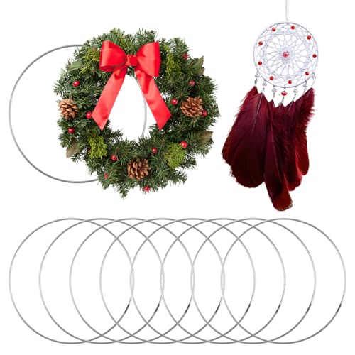 Deepton 10 Stück Metallringe zum Basteln, 20cm Drahtringe zum...