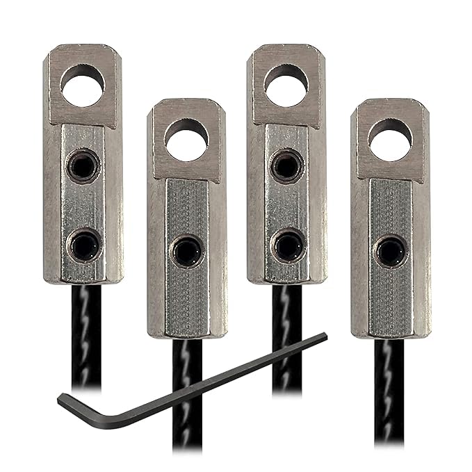 ABSSports GYM MACHINE WIRE CABLE LOCK PACK OF 4 Multi-training Bar