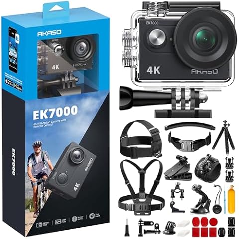 AKASO EK7000 4K30FPS 20MP Action Camera and 42 in 1 Action Camera Accessories Kit Bundle Cover