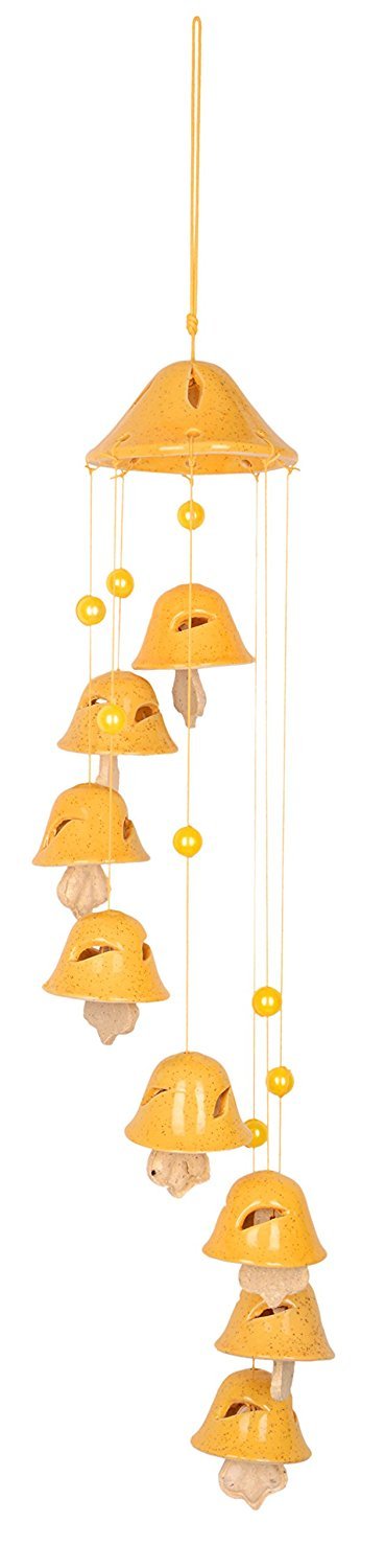 Lasaki Melodious Sound Ceramic Bell Wind Chimes (Yellow)-picture-23