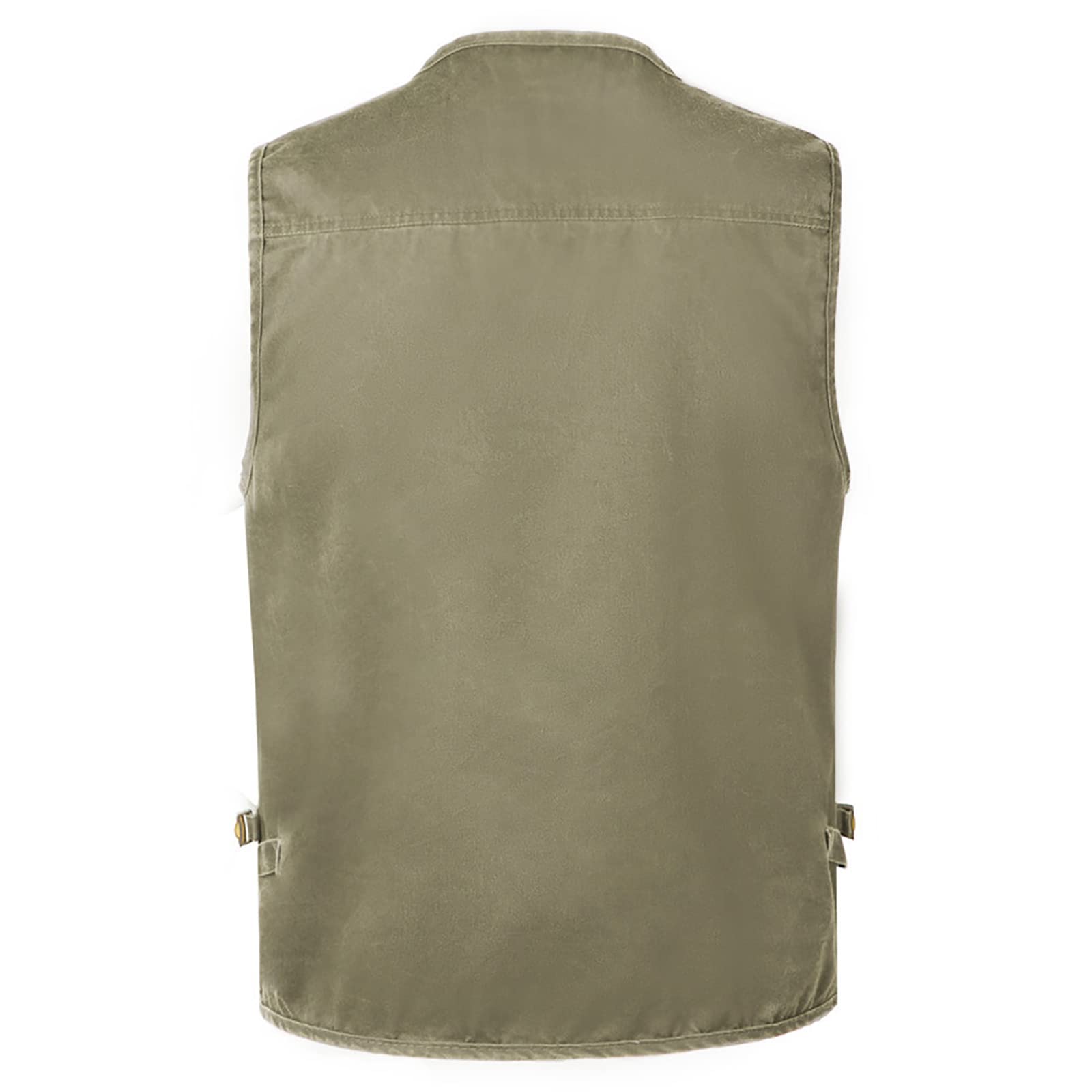 Uomini Multi Tasca Gilet da Pesca per Fotografia Escursionismo Caccia Estate Gilet Senza Maniche(Size:XXL,Color:Cachi)
