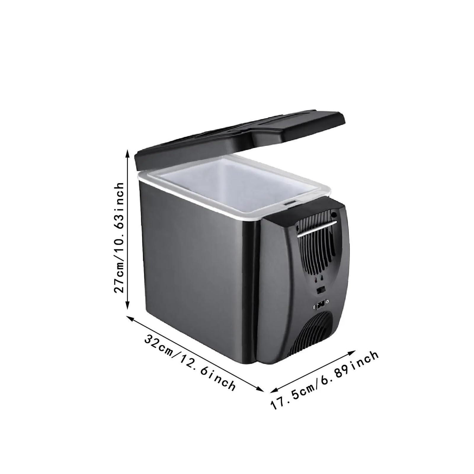 Refrigerador portátil pequeño for Coche, for Acampar, Dormitorio, vehículo, Mini refrigerador(Single Hole)