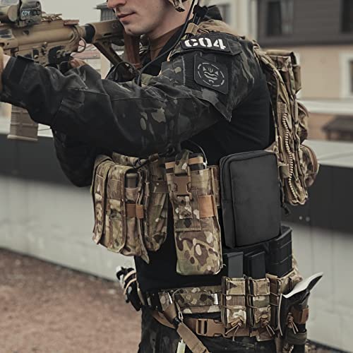 Xxerciz Admin Molle Pouch, Tactical Pouch Edc Emt Utility Bag Waterproof Multi-Purpose Large Capacity Pouch Tool Bag, 1680D Nylon Medical Organizer Bag For Outdoor Activities (Black - Small Size) #TOP6