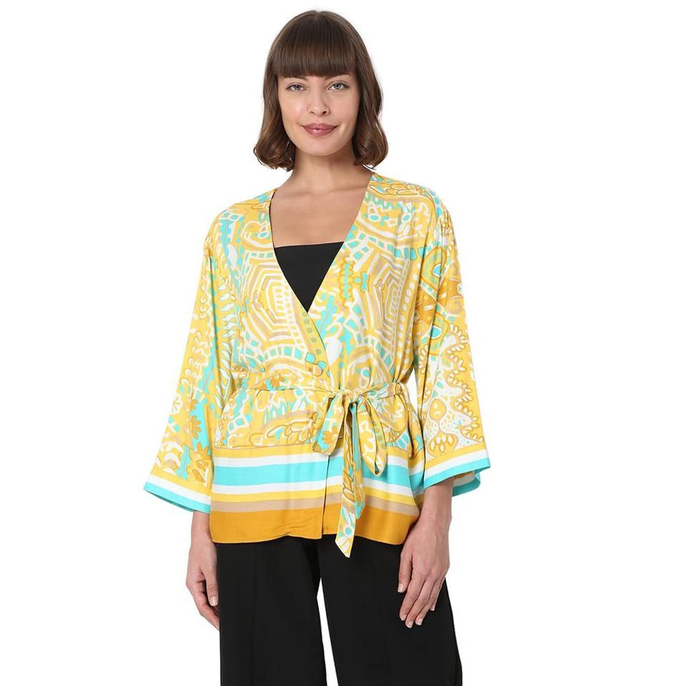 VERO MODAWomen's Rayon Blend Stylised Regular Fit Top