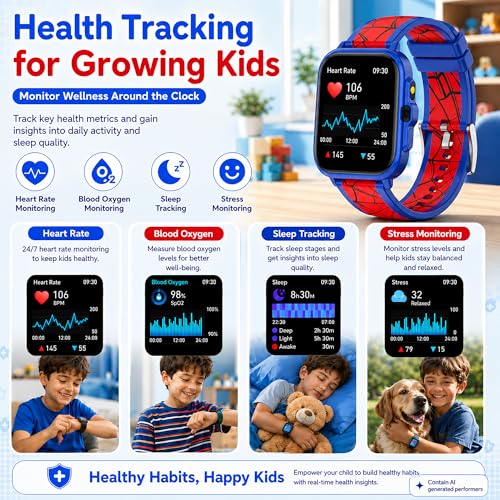 Image of Smart Watch for Kids (Blue and Red)