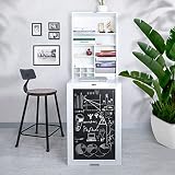 Utopia Alley Collapsible Fold Down Desk Table/Wall Cabinet with Chalkboard, White