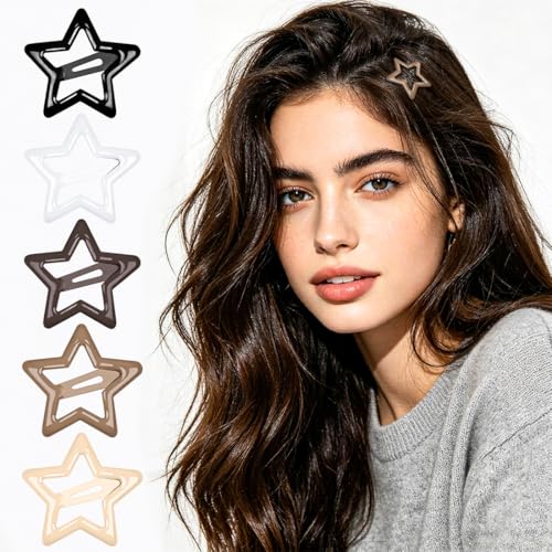 60 Pinzas de Estrella para Cabello en Tonos Marrones miniatura 4