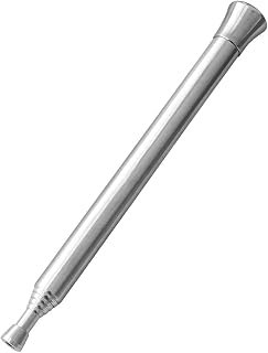DENPETEC Blow Fire Tube, Fire Bellow Campfire Starting Kit Stainless Steel Fire Blower Pipe, Retractable Campfire Tool for Picnic Camping Hiking