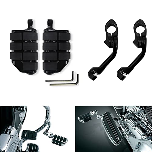HDBUBALUS バイク ハイウェイ フットペグ フットレスト ロング 調整可能 エンジンガード 1.25インチ 32mm ハーレー ツーリング ソフテイル ダイナ スポーツスター ヤマハ ホンダ カワサキ ヤマハ スズキ BMW 用