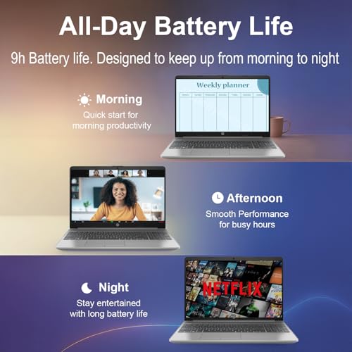Image of HP 250 G9 Laptop | Intel Processor | 16GB DDR4 RAM | 512GB PCIe SSD | 15.6 inch FHD 1080p Display | Windows 11 Home | Wi-Fi 6 & Ethernet | Full-Size Keyboard | All-Day Performance for Work & Study