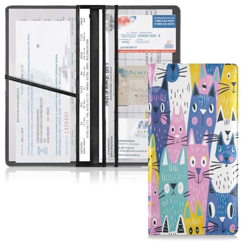 Organizador de documentos para auto cuero miniatura 2