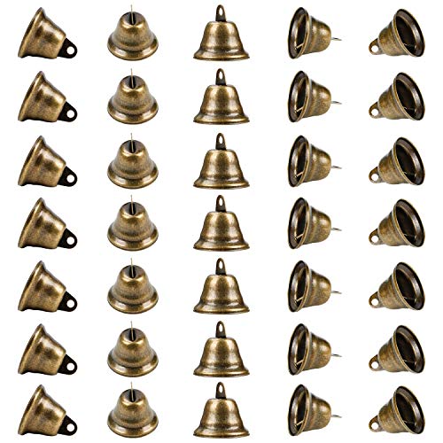 30 Stück Mini Glöckchen Bronze - DIY Schmuck Basteln Windspiel Glocken