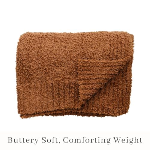 Image of Saranoni Bamboni Baby Blanket | Luxury Plush Super Soft Blanket | Breathable Comfy Blankets for Kids and Teens | Caramel - 40 inch x 60 inch