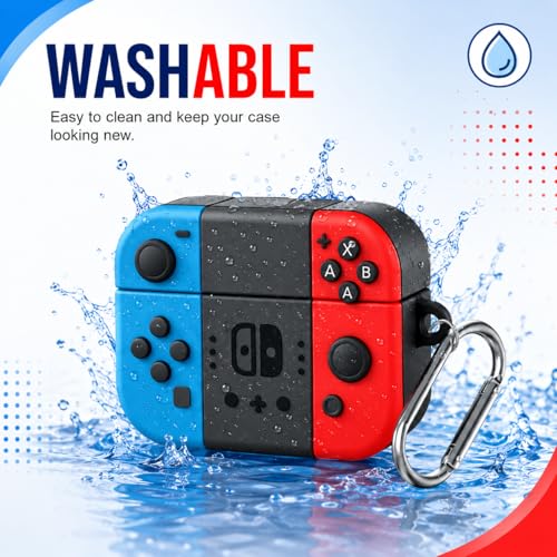 Image of New Silicone Case Compatible with Oneplus Buds Nord 3 Pro (2024) Protective Soft Silicone 360 Full Protection Dust-Proof Shockproof Case Cover with Hook (Cover Only) (Game)