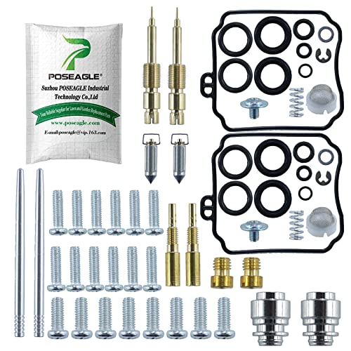 2 Pack Carburetor Rebuild Kits for V Star 650 VStar 650 XVS650 XVS650A XVS650AT Custom Classic Silverado 1998 – 2005