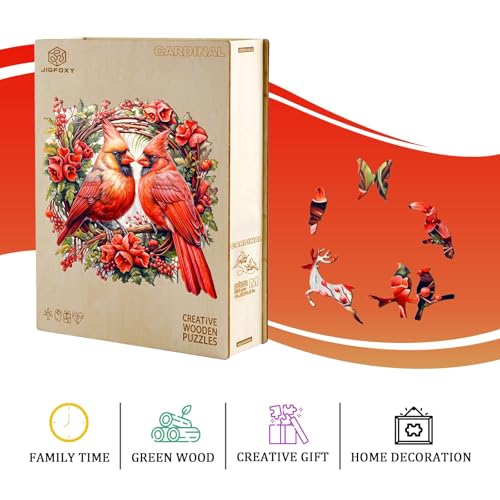 Jigfoxy Wooden Puzzles For Adults, Cardinal Wooden Jigsaw Puzzles For Adults thumb #3