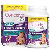 Conceive Plus Fertility Prenatal Vitamins - Aid Conception, Regulate Hormones, Balance Ovulation, Folate Folic Acid Pills, Zinc, Myo-Inositol - 60 Vegetarian Soft Capsules