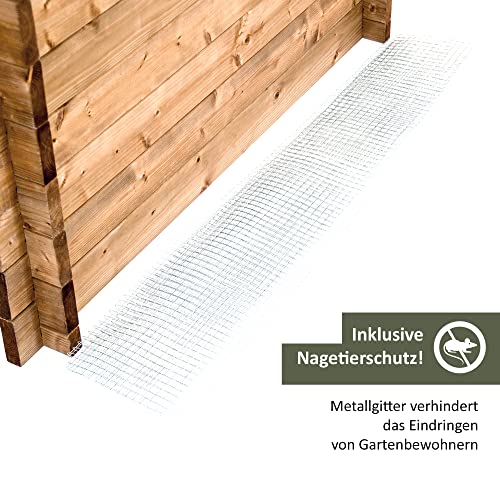 Hochbeet aus Holz mit Noppenfolie – Ergonomische Gartenlösung