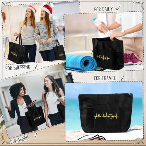6 Bolsas Tote de Agradecimiento para Despachador con Bolsillo de Malla miniatura 6