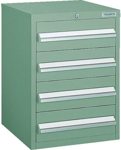 TRUSCO(トラスコ) LVR型キャビネット 392X412XH540 引出4段 緑 LVR-542-GN