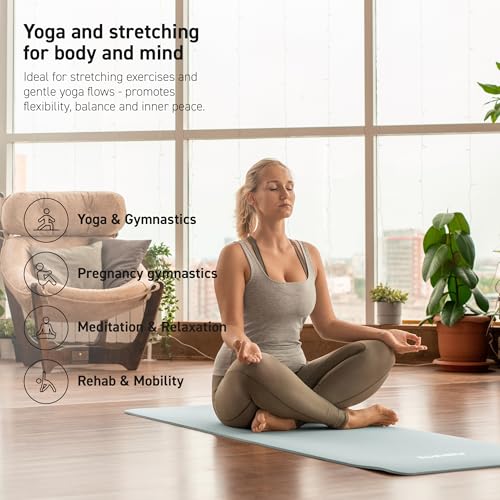Image of MSPORTS Yoga Mat Premium Non Slip Thick - Extra Comfortable Exercise Mat for Home Workouts, Pilates, Stretching & Gym - Cushioned NBR Foam, Gym Mat with Strap, for Women & Men