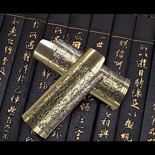 Jinmunic 2Pcs Lighter Case Cover Holder Metal Vintage Floral Stamped Fit For Bic Full J6 Series Lighter #TOP4