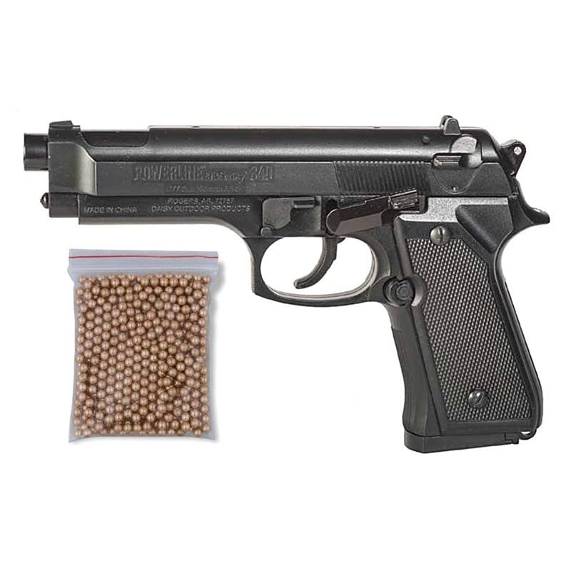 Outletdel ocio Pistola Perdigón Daisy 340. Calibre 4,5mm BBS. + Funda Portabalines + Balines. 23413/23054/13275