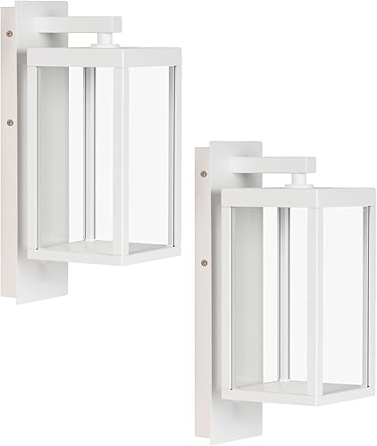 Vista 52 de Lámparas modernas para exteriores del atardecer al amanecer, aplique de pared exterior de 15 pulgadas, luz de porche, lámpara de pared negra