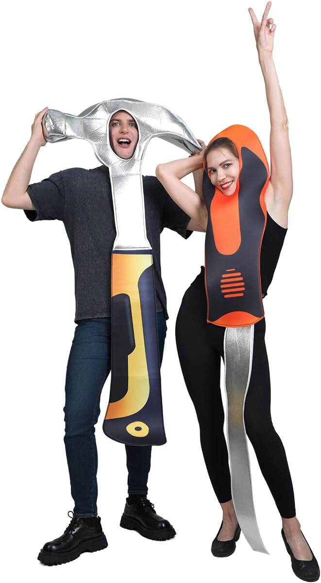 Worker Tools Halloween Costume for Adult Couple costumes Hammer and Screwdriver - Image 4