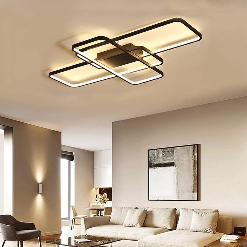 Chandeliers Small Ceiling Light LED s Modern Living Room Flush Mount Lamp Creative Square Design Dimmable Fixture Remote Control Kitchen Island Dining Table Office ing