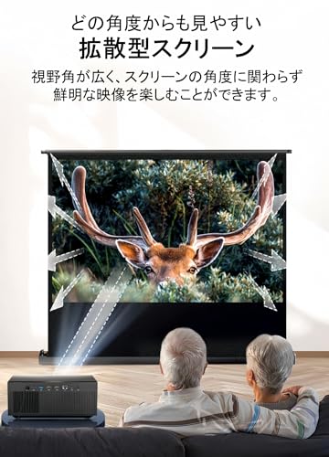 MikiSmart プロジェクタースクリーン ワイド 16:9 自立式 床置き の商品画像 4
