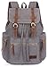 Produktbild BLUBOON Vintage Rucksäcke Herren Damen Vintage Canvas Rucksack Retro Schulrucksack mit Der Großen Kapazität 12" L *17.8" H *6.5" B (Grau)