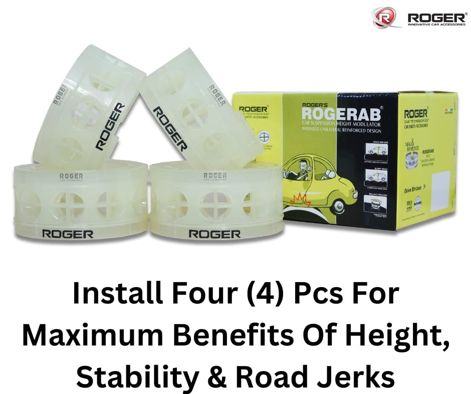 Image of ROGER Rogerab For VOLVO S80 (4Pcs) Patented,ARAI Tested Car Coil Spring Buffer Kit To Increase Car Height & Comfort.