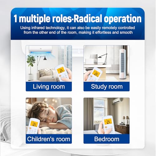 Télécommande pour climatiseur Midea et MRcool compatible avec le modèle RG57A6 BGEFU1 - 5