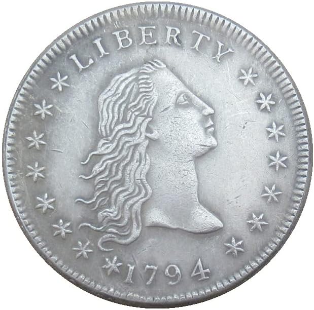 Moneda de doble cara de dólar de plata estadounidense 17941794 Reproducción extranjera conmemorativa diámetro de la moneda