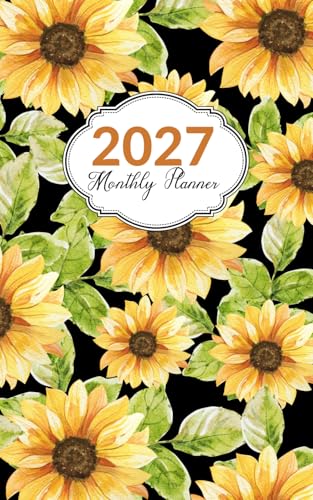 2027 Monthly Planner: Small Size 5x8 Inches | One Year Calendar Schedule Organizer (12 Months from January to December) with US Holidays | Sunflowers Cover image 2