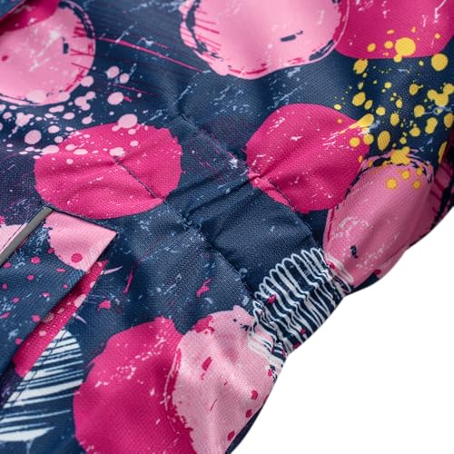 Girls Rain Jacket Kids Hooded Raincoat Windbreaker with Fleece Lining3