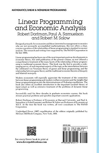 Linear Programming And Economic Analysis (Dover Books On Computer Science) #TOP1