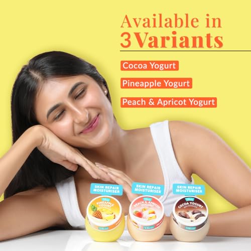 Image of Olivia Pineapple Yogurt with Probiotics for Skin, 200g | Enriched with Bromelain for Gentle Exfoliation, Long-Lasting Moisturisation, Skin Enhancing & Nourishment | Lightweight, Non-Greasy Formula
