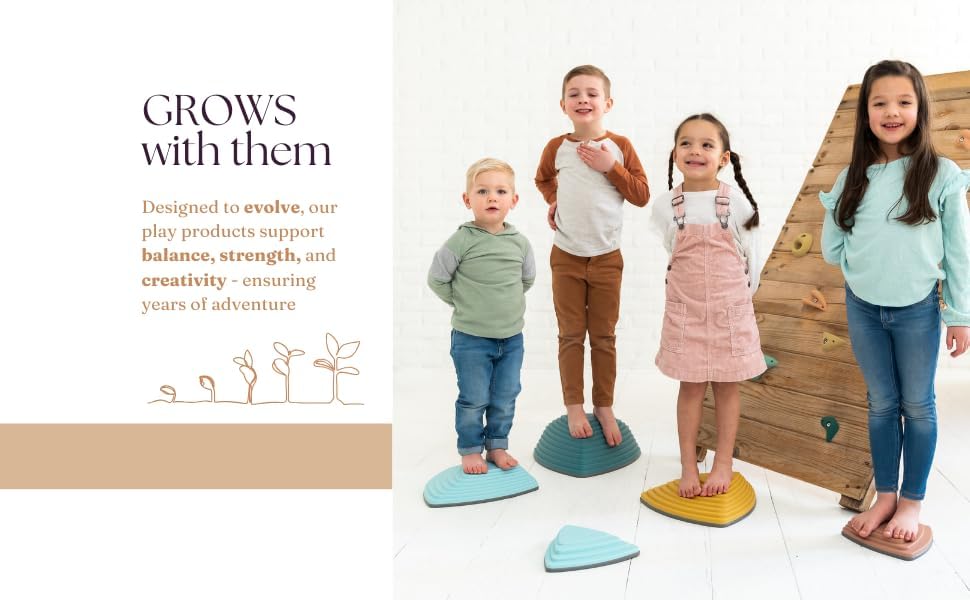 Everett & Avery Co. Sensory Stepping Stones for Kids - Set of 6 Premium Balance Stones for Obstacle Courses - Image 4