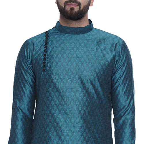 Image of Veera Paridhaan Men's Ethnic Jacquard Printed Long Straight Kurta