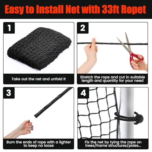image for Hittop Sport Net Baseball Nets,Over 12 Sizes from 10 to 50 feet Baseba