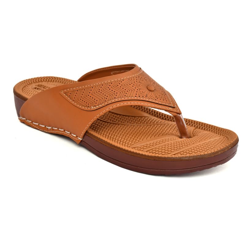 HEALTH FIT Extra Super Soft Ortho Care Diabetic & Orthopedic Slippers/Doctor Chappal & Ultra-Lightweight Stylish Footwear for Womens 676-TAN-8 (B0D8G1Z3B5) Amazon Price History, Amazon Price Tracker