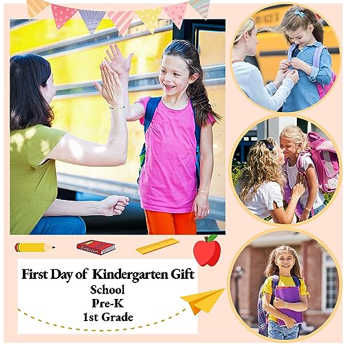 Image of First Day of Kindergarten /School Bracelet Gift, Multicolor Back to School Bracelet Mommy and Me