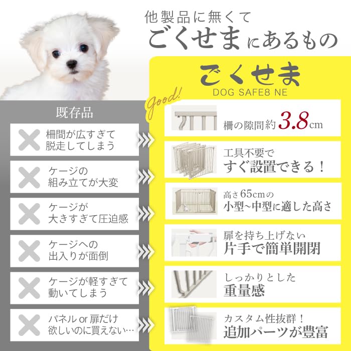 Amazon | 脱走できない大改良 ペットサークル 【8枚セット】 犬 ペット