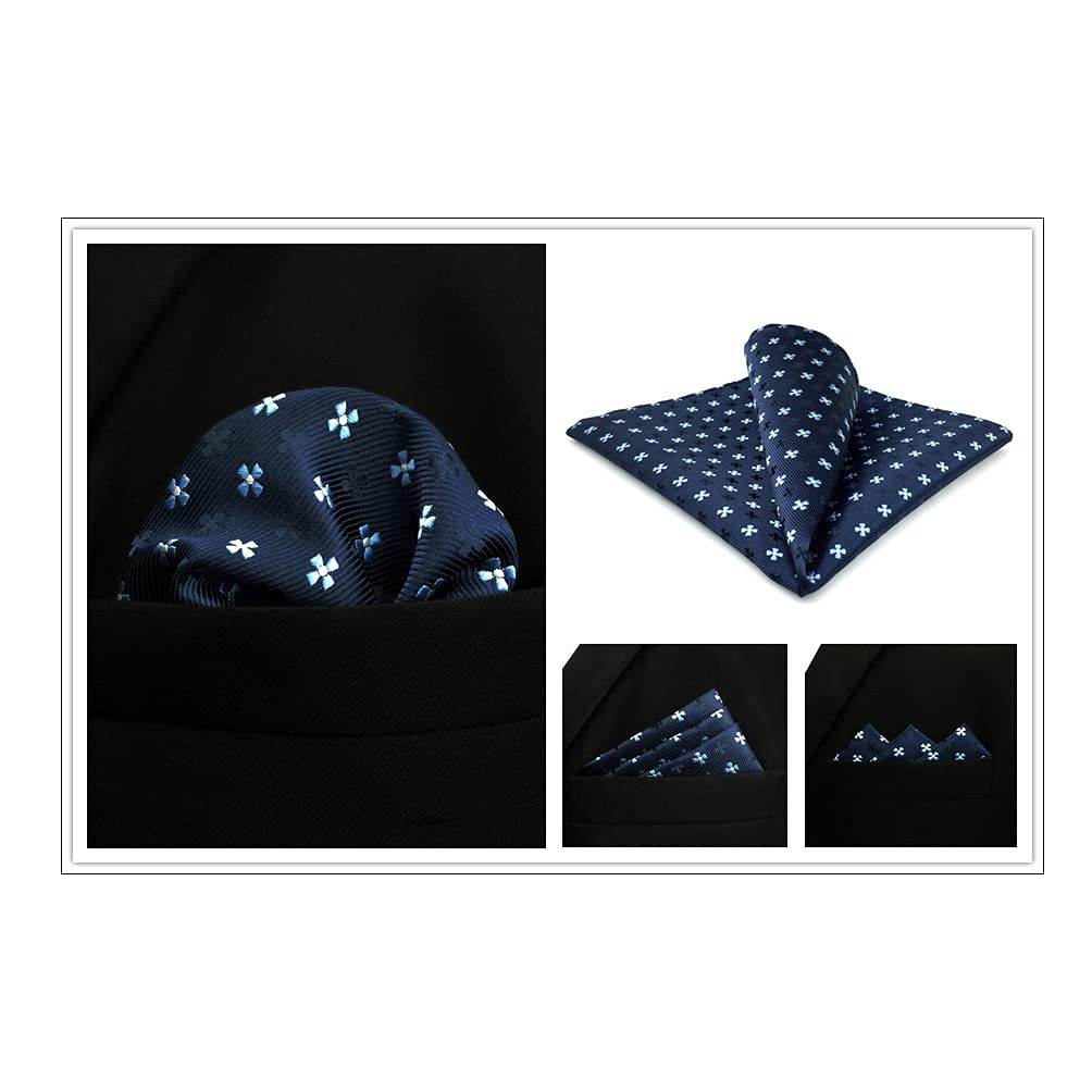 Pañuelo de Bolsillo para Hombre, de Seda, para Bodas, Fiestas, Estilo clásico (Color: C, tamaño: 32 x 32 cm) (E 32 x 32 cm)
