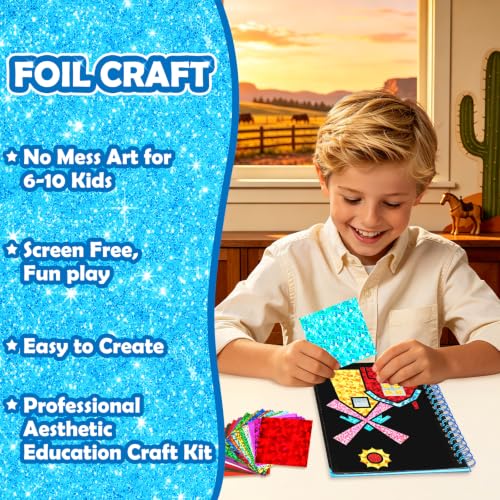 Image of FUNNYB&G Foil Art Craft Kit for Kids, Sparkly Birthday Gift Toy for Kids